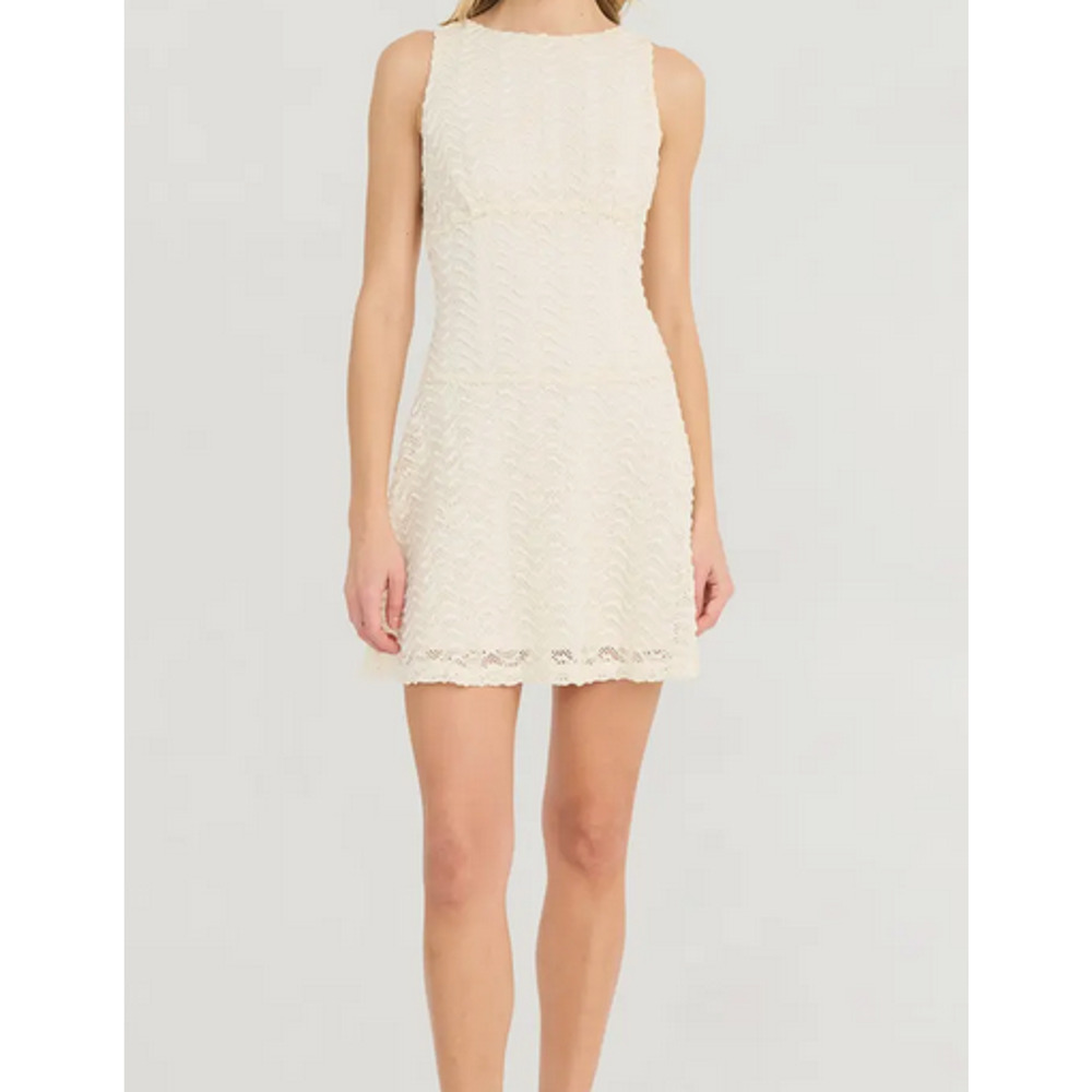 Good Journey Cream‎ Textured Fit & Flare Dress NWT Size 16 Party Holiday Wedding